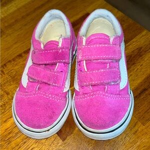 Toddler pink old school vans